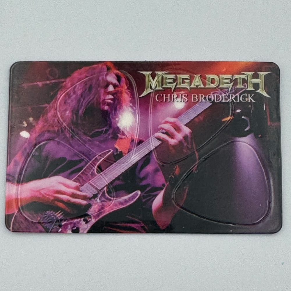 Megadeth Chris Broderick Cyber Army Guitar Pick Card‎ Set Fan Club Exclusive - Picture 2 of 11